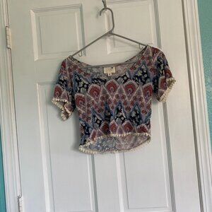 Patterned Crop Top